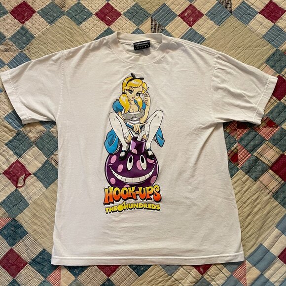 The Hundreds Other - The Hundreds x Hook-Ups Alice Wonderland Limited Additions Skate Shirt Medium